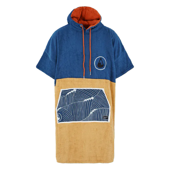 Hovedbilde Poncho håndkle Flow blå/beige L