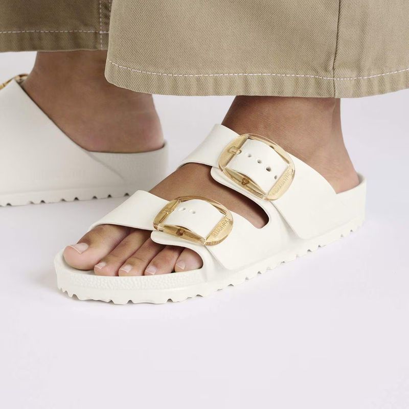 Birkenstock Arizona EVA Big Buckle Eggshell badesandal smal
